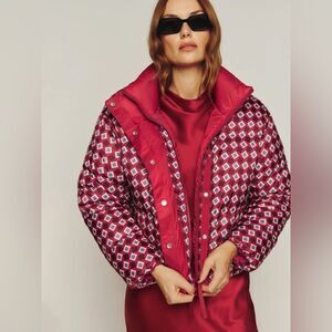 Canada goose x reformation Lorita Reversible Puffer Arcade/Lipstick size s NWT